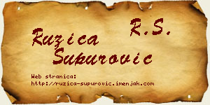 Ružica Supurović vizit kartica